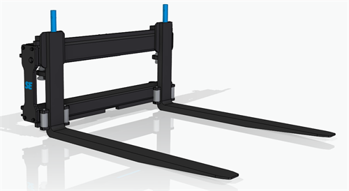 Bild visar: Utan fäste 5 ton 1500mm inbyggd